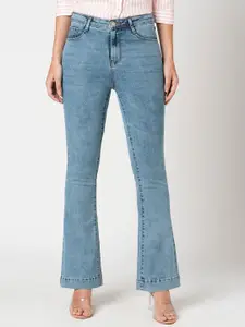 Kraus Jeans Women Blue Flared High-Rise Jeans