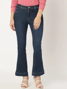 Kraus Jeans Women Blue Flared High-Rise Jeans