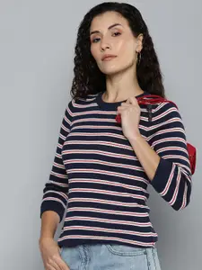 Levis Long Sleeves Striped Pullover Sweaters