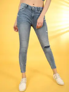 Freehand Women Blue Slim Fit Ripped Jeans