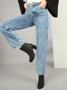 Freehand Women Blue Wide Leg High-Rise Jeans