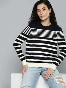Levis Round Neck Knitted Striped Pullover