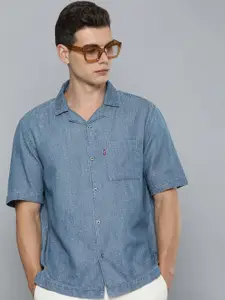 Levis Men Pure Cotton Chambray Relaxed Fit Casual Shirt