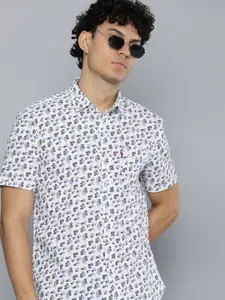 Levis Pure Cotton Slim Fit Floral Opaque Printed Casual Shirt