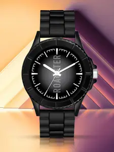 The Roadster Lifestyle Co. Men Black Textured Analogue Water Resistant Watch RD-102-BLACK