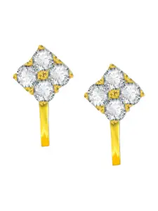 Comet Busters Gold-Plated Contemporary Clip On Non Piercieng Earrings