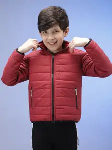 Instafab Boys Mock Collar Windcheater Quilted Jacket