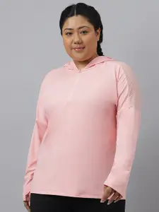Fitkin Pink Hooded Styled Back Top