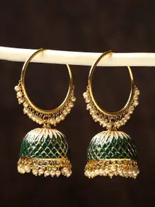 OOMPH Dome Shaped Jhumkas Earrings