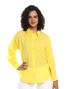 Gazillion Contemporary Drop Shoulder Pure Cotton Casual Shirt