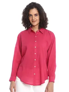 Gazillion Contemporary Drop Shoulder Pure Cotton Casual Shirt