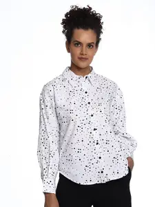 Gazillion Polka Dot Printed Contemporary Pure Cotton Casual Shirt
