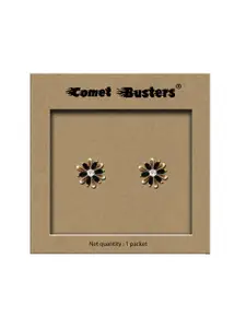 Comet Busters Black Studs Earrings