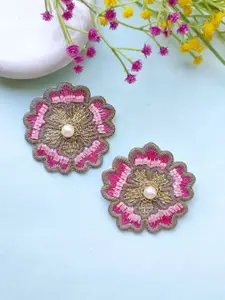 Crunchy Fashion Fabric Floral Studs Earrings