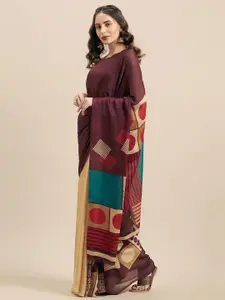Shaily Brown Poly Georgette Saree