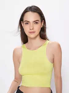 COVER STORY Lime Green Crop Top