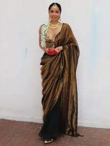 Chidiyaa Chandni Mrinal Zari Linen Saree