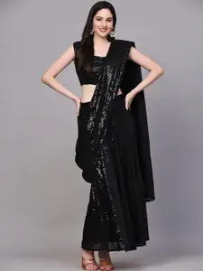BLACK SCISSOR Embellished Sequinned Ready to Wear Lehenga & Blouse With Dupatta