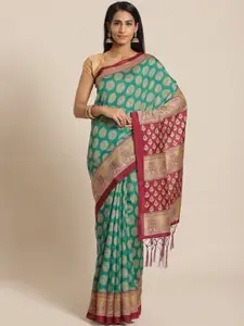 Varanga Ethnic Motifs Printed Art Silk Mysore Silk Saree