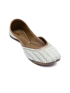 Dapper Feet-Fancy Nancy Women White Embellished Fashion Flats