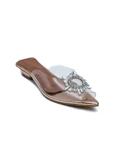 Dapper Feet-Fancy Nancy Women Rose Gold Embellished Fashion Flats