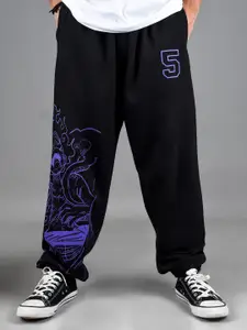 COMICSENSE Men One Piece Anime Gear Five Printed Anime Baggy Fit Joggers