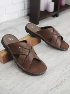Carlton London Leather Open Toe Comfort Sandals