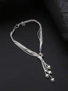 DressBerry Women Silver-Toned Silver-Plated Link Bracelet