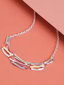 DressBerry Multicoloured Silver-Plated Necklace