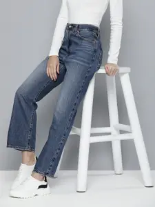 Levis Women Bootcut High-Rise Low Distress Heavy Fade Pure Cotton Jeans