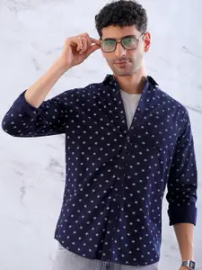 Hardsoda by The Indian Garage Co Men Blue Printed Casual Shirt