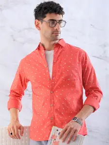 Hardsoda by The Indian Garage Co Conversational Printed Regular Fit Cotton Casual Shirt