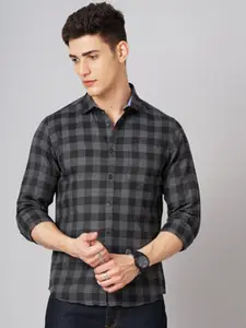 Hardsoda by The Indian Garage CoMen Grey Checked Casual Shirt