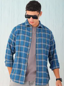 Hardsoda by The Indian Garage Co Tartan Checked Twill Weave Casual Shirt