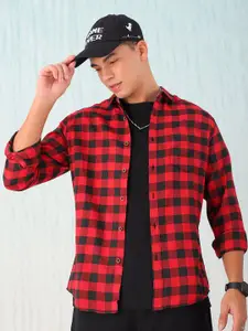 Hardsoda by The Indian Garage Co Buffalo Checked Twill Weave Casual Shirt