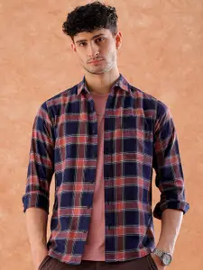 Hardsoda by The Indian Garage Co Tartan Checked Twill Weave Casual Shirt