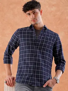 Hardsoda by The Indian Garage Co Windowpane Checked Cotton Casual Shirt