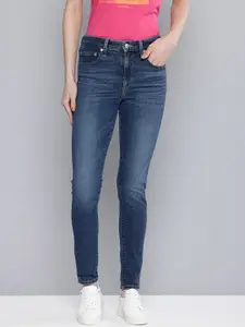 Levis Women 721 Skinny Fit High-Rise Heavy Fade Stretchable Jeans
