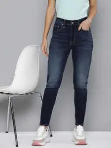 Levis Women Skinny Fit High-Rise Heavy Fade Stretchable Jeans