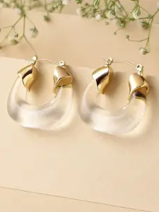 ToniQ Silver Plated Hoop Earrings