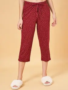 Dreamz by Pantaloons Geometric Printed Mid-Rise Pure Cotton Capri Lounge Pant