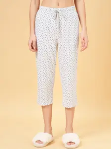 Dreamz by Pantaloons Women Geometric Printed Mid-Rise Pure Cotton Capri Lounge Pant