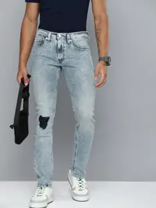 Levis Men 65504 Skinny Fit Low Distress Heavy Fade Stretchable Jeans