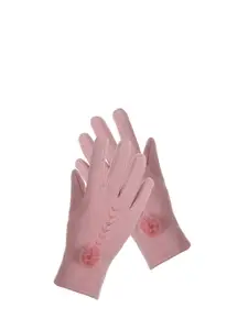 Alexvyan Women Patterned Touch Screen Wind & Snow Proof Fleece Hand Gloves