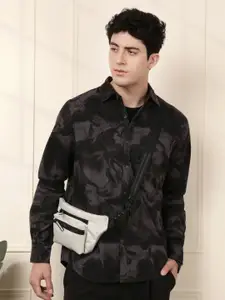 WROGN Slim Fit Printed Pure Cotton Casual Shirt