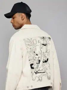 Levis Pure Cotton Graphic Embroidered Denim Truckers Jacket