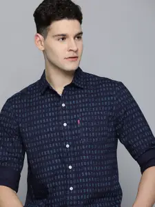 Levis Slim Fit Geometric Printed Pure Cotton Casual Shirt