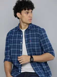 Levis Pure Cotton Slim Fit Tartan Checked Casual Shirt