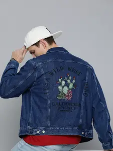Levis Pure Cotton Denim Jacket With Embroidered