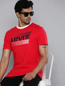 Levis Brand Logo Printed Pure Cotton Slim Fit T-shirt